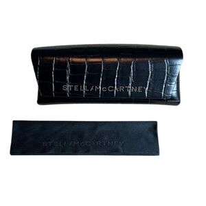 Stella McCartney Black Sunglass Case & Cleaning Cloth NWOT